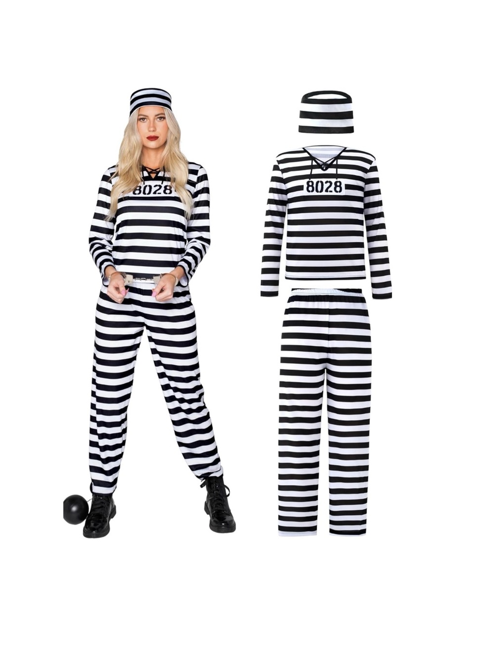 SPOOKTACULAR CREATIONS Women’s Halloween Prisoner Inmate  Costume Size Small